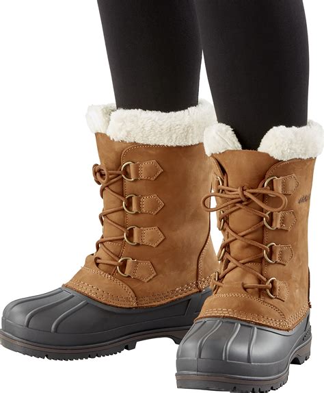 womens leather winter boots canada
